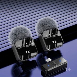 Dual Fluffy Wireless Microphones